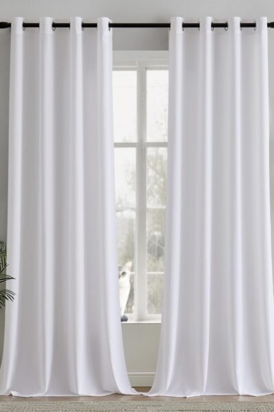 MIULEE Zasłony dekoracyjne 140 x 260 - Białe